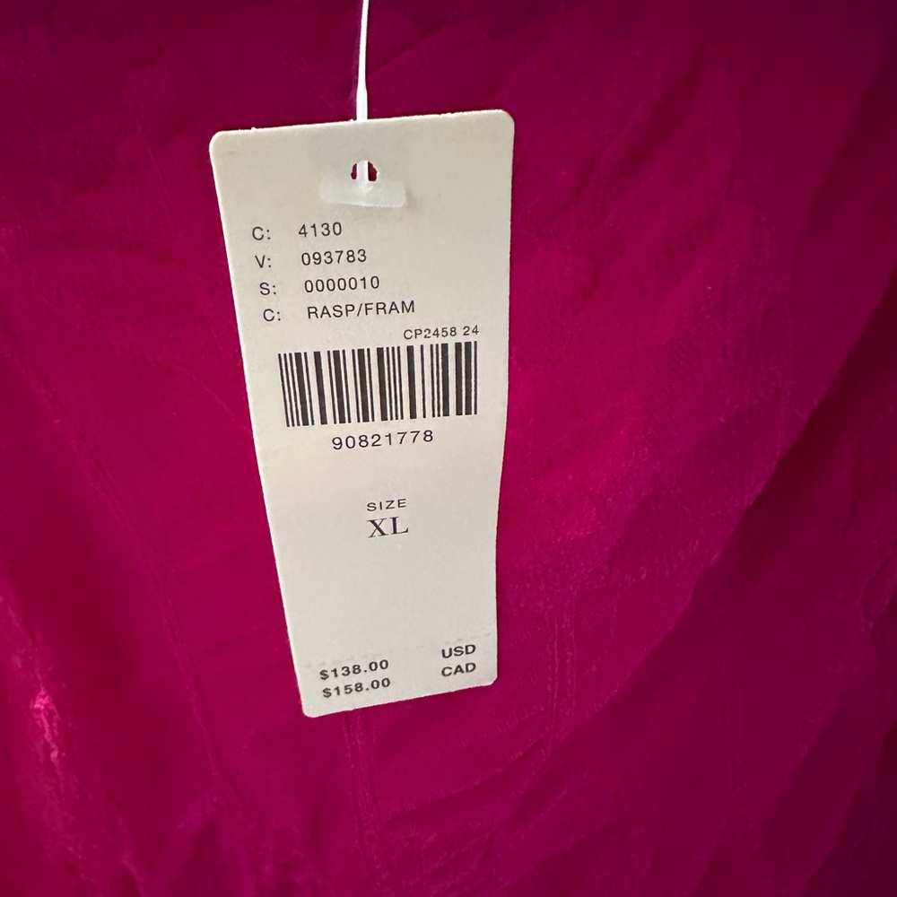 NWT By Anthropologie Strapless Textured Knit Slip Midi Dress Pink Size XL - Picture 5 of 5